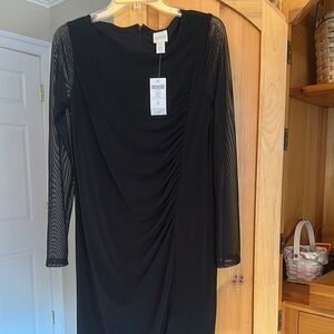 Chico’s Mesh Sleeve Black Dress - NWT - Size 0